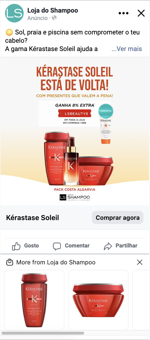 Loja do Shampoo — Meta Ads · Dynamic Product Ad