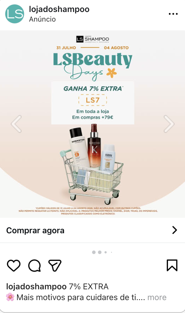 Loja do Shampoo — Meta Ads · Produto E-Commerce